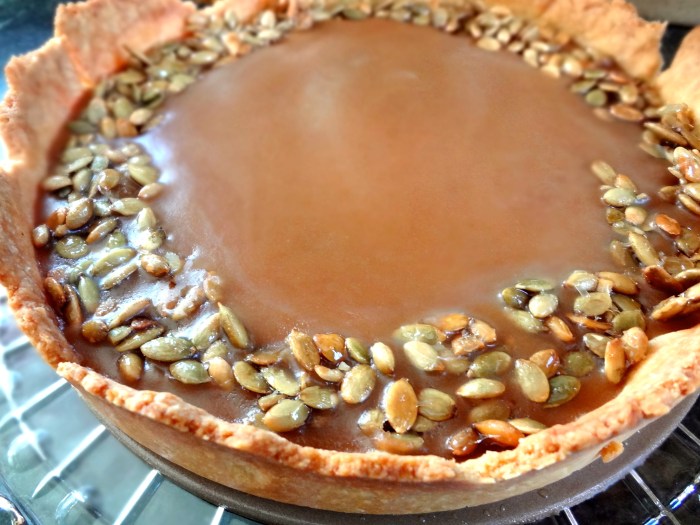 Bourbon Caramel Pumpkin Tart: The Briarwood Baker