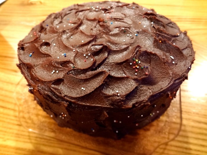 Yellow Birthday Cake with Chocolate Ganache: The Briarwood Baker