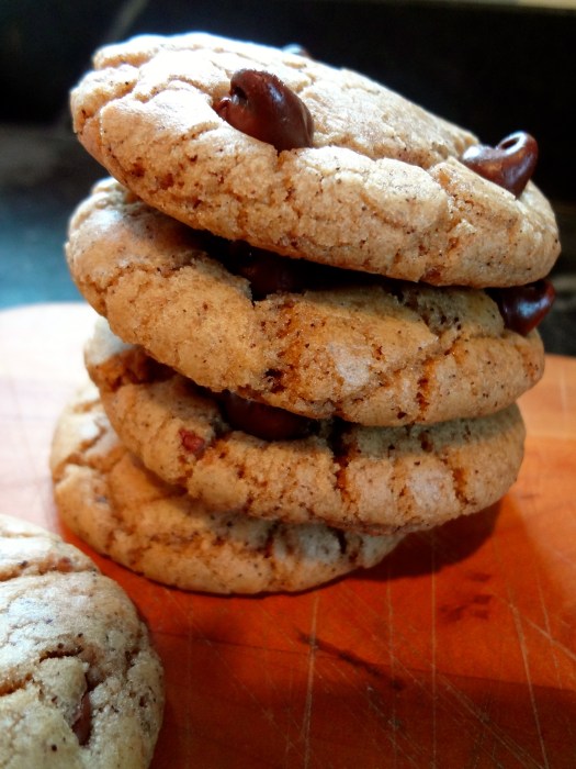 Nutella and Caramel Stuffed Chocolate Chip Espresso Cookies: The Briarwood Baker