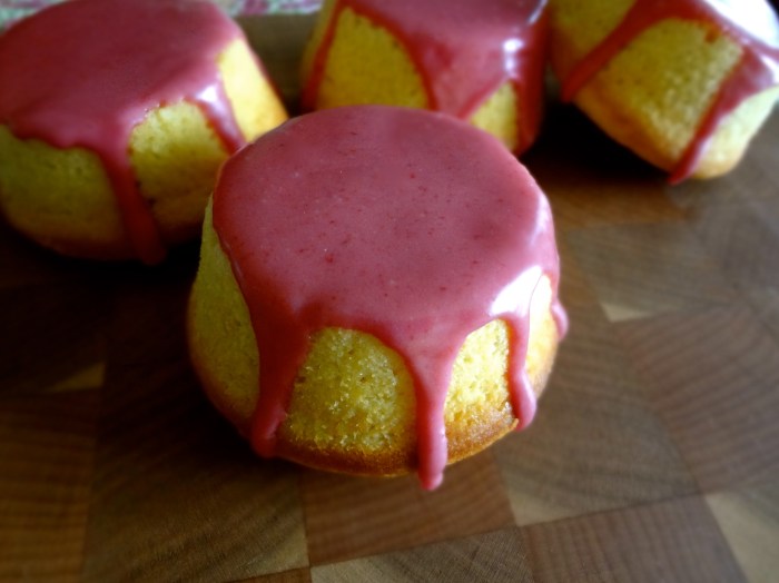 Mini Limoncello Pound Cakes with Pomegranate Glaze: The Briarwood Baker
