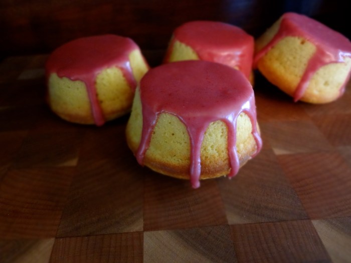 Mini Limoncello Pound Cakes with Pomegranate Glaze: The Briarwood Baker