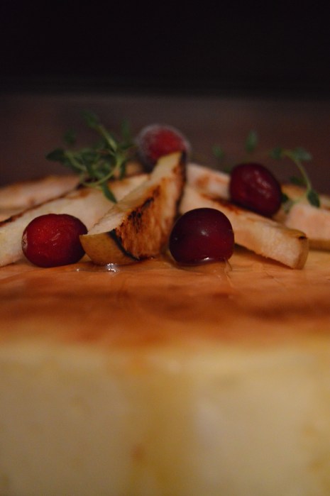 Amaretto Cheesecake With Roasted Pears and Honey: The Briarwood Baker