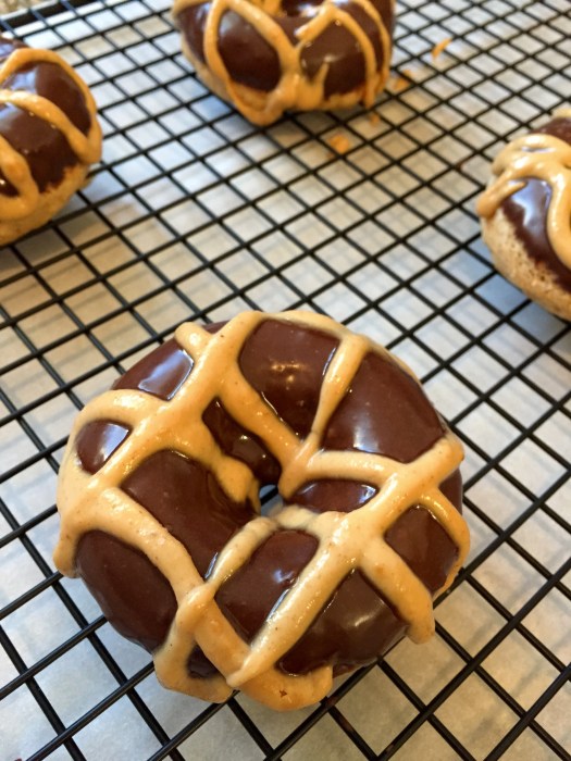 Banana Donuts With Chocolate and Peanut Butter Glaze: The Briarwood Baker